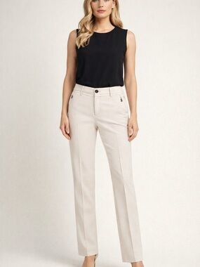 Bogner Women’s Elegant Cream Dress Pants 10Tall